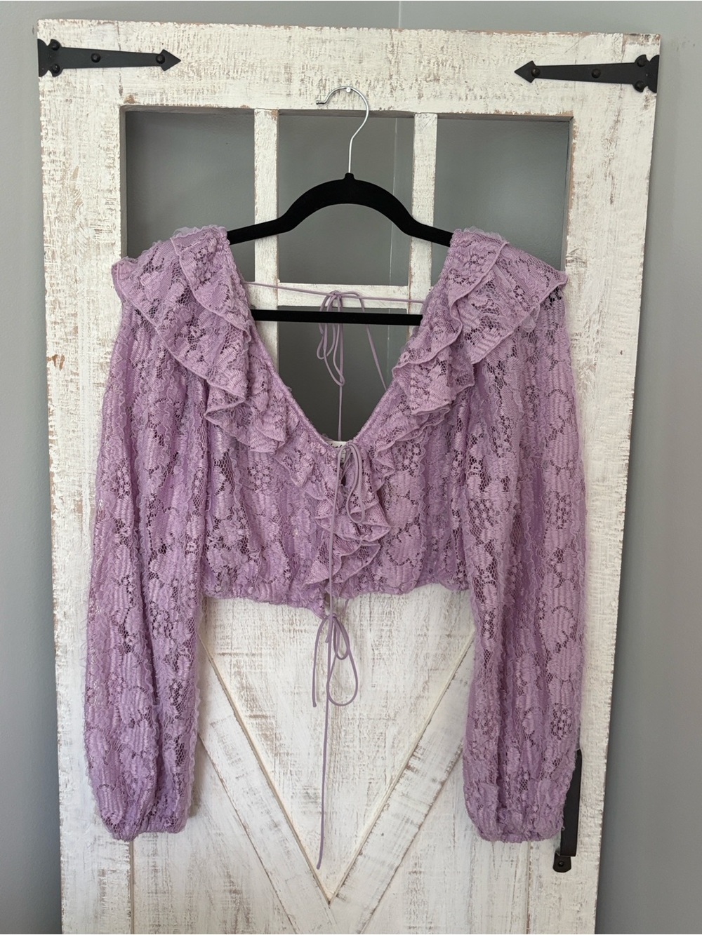 For Love and Lemons Cropped Tatiana Blouse - Picture 2 of 10
